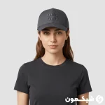 کلاه بیسبالی Miu Miu رنگ طوسی روی سر مدل