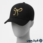 کلاه بیسبالی Miu Miu مشکی با طرح پاپیون طلایی شیک